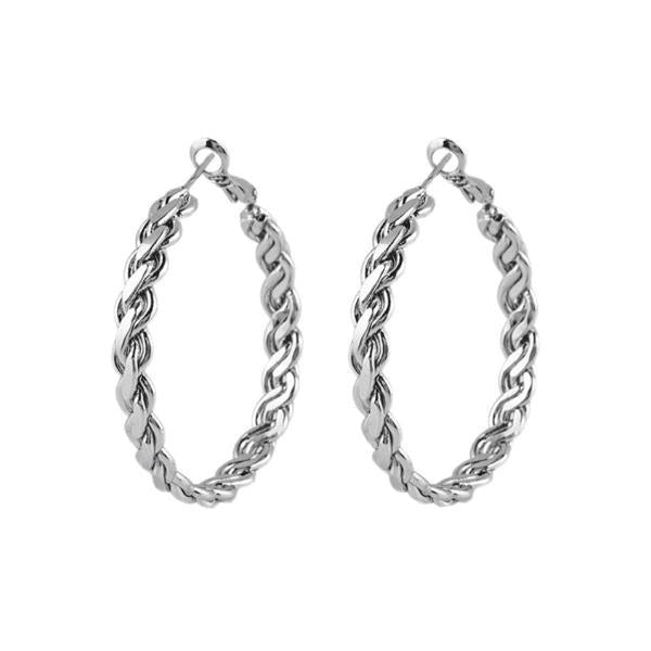 Pleated Hoop Earrings